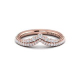 18 KT Rose Gold Vlora Diamond Contour Band