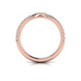 18 KT Rose Gold Vlora Diamond Contour Band