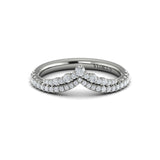 18 KT White Gold Vlora Diamond Contour Band