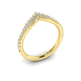 18 KT Yellow Gold Vlora Diamond Contour Band