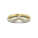 18 KT Yellow Gold Vlora Diamond Contour Band