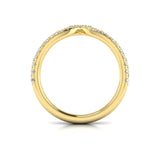 18 KT Yellow Gold Vlora Diamond Contour Band