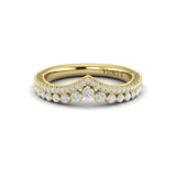 14 KT Yellow Gold Vlora Diamond Contour Band