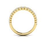 14 KT Yellow Gold Vlora Diamond Contour Band