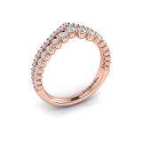 18 KT Rose Gold Vlora Diamond Contour Band