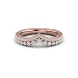 18 KT Rose Gold Vlora Diamond Contour Band