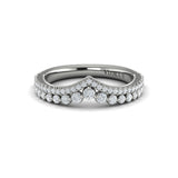 Platinum Vlora Diamond Contour Band