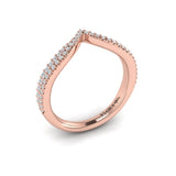 18 KT Rose Gold Vlora Diamond Contour Band