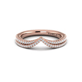 18 KT Rose Gold Vlora Diamond Contour Band