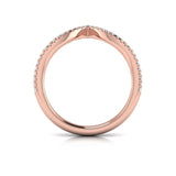 18 KT Rose Gold Vlora Diamond Contour Band