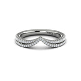 Platinum Vlora Diamond Contour Band