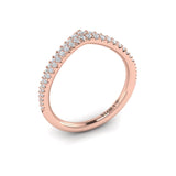 14 KT Rose Gold Vlora Diamond Contour Band