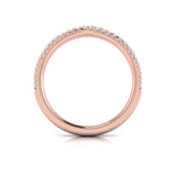 14 KT Rose Gold Vlora Diamond Contour Band