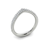 14 KT White Gold Vlora Diamond Contour Band