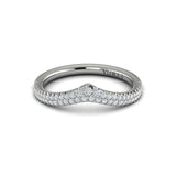 14 KT White Gold Vlora Diamond Contour Band