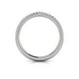 14 KT White Gold Vlora Diamond Contour Band