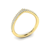 14 KT Yellow Gold Vlora Diamond Contour Band