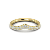 14 KT Yellow Gold Vlora Diamond Contour Band
