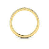 14 KT Yellow Gold Vlora Diamond Contour Band