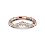 18 KT Rose Gold Vlora Diamond Contour Band