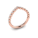 18 KT Rose Gold Vlora Diamond Contour Band