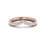 18 KT Rose Gold Vlora Diamond Contour Band