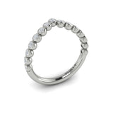 18 KT White Gold Vlora Diamond Contour Band