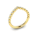 18 KT Yellow Gold Vlora Diamond Contour Band
