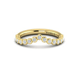 18 KT Yellow Gold Vlora Diamond Contour Band