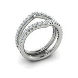 18 KT White Gold Vlora Ring Enhancer Band