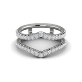18 KT White Gold Vlora Ring Enhancer Band