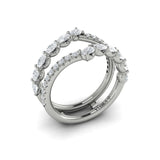 14 KT White Gold Vlora Ring Enhancer Band