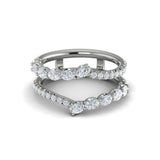 14 KT White Gold Vlora Ring Enhancer Band