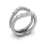 18 KT White Gold Vlora Ring Enhancer Band