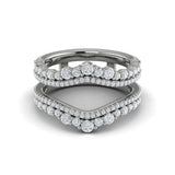 14 KT White Gold Vlora Ring Enhancer Band