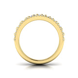 14 KT Yellow Gold Diamond and Blue Sapphire Cluster Statement Ring