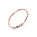 14 KT Rose Gold Diamond Vlora Star Hinged Bangle