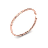 14 KT Rose Gold Diamond Vlora Star Hinged Bangle