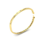 14 KT Yellow Gold Diamond Vlora Star Hinged Bangle