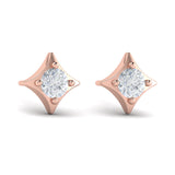 14 KT Rose Gold Diamond Vlora Star Stud Earrings