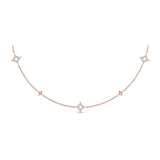 14 KT Rose Gold Diamond Multi Vlora Star Necklace