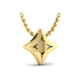14 KT Yellow Gold Diamond Vlora Star Pendant Necklace