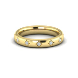 14 KT Yellow Gold Diamond Vlora Star Ring