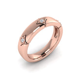 14 KT Rose Gold Diamond Vlora Star Ring