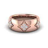 14 KT Rose Gold Diamond Cluster Vlora Star Ring