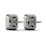 14 KT White Gold Diamond Baguette Stud Earrings