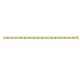 14 KT Yellow Gold Diamond Cluster Honeycomb Bracelet