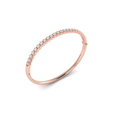 14 KT Rose Gold Diamond Honeycomb Bangle