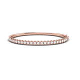 14 KT Rose Gold Diamond Honeycomb Bangle