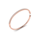 14 KT Rose Gold Diamond Honeycomb Bangle